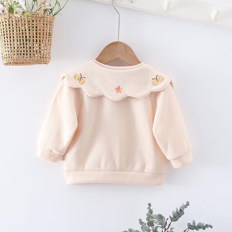 Áo Khoác Cardigan Dệt Kim Dáng Rộng Dễ Thương Thời Trang Xuân Thu Cho Bé Gái