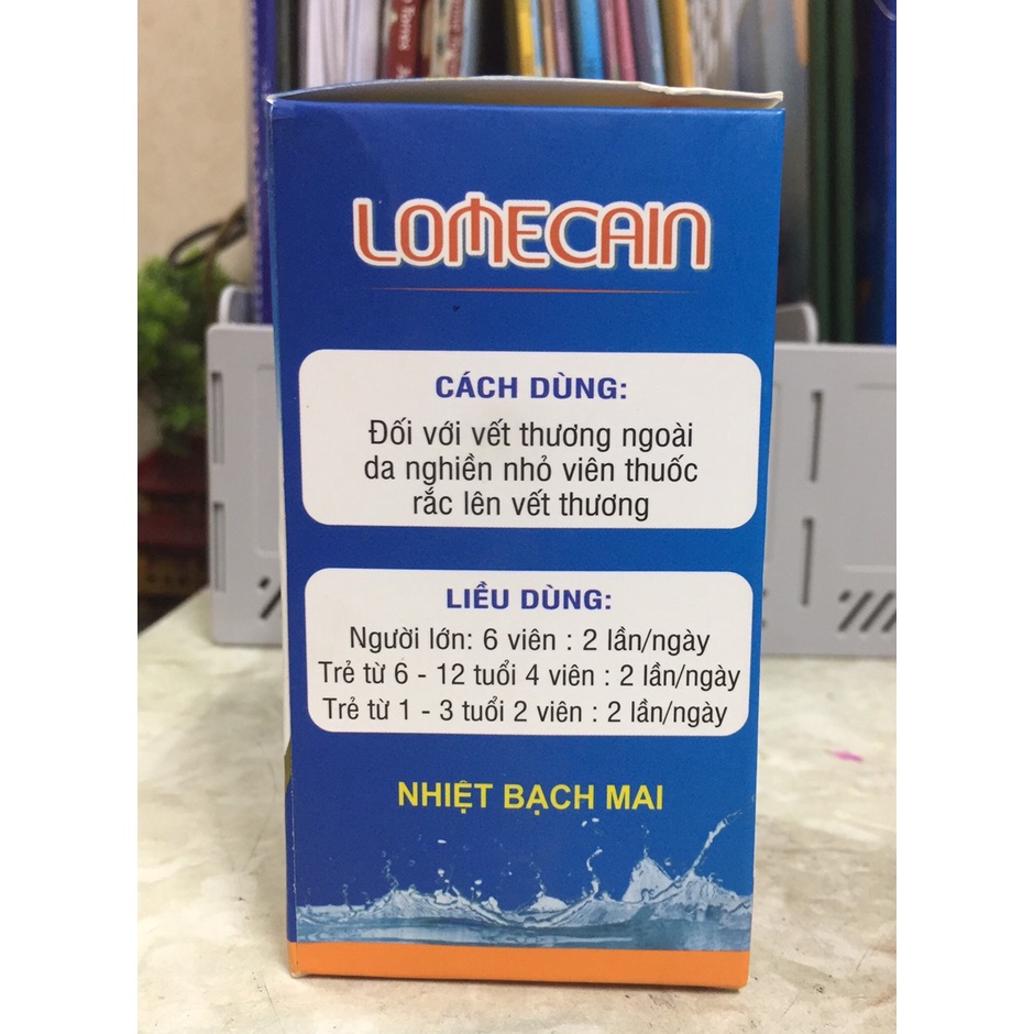 Lọ 500 viên Lomecain nhiệt miệng bạch mai - Giảm nhiệt miệng