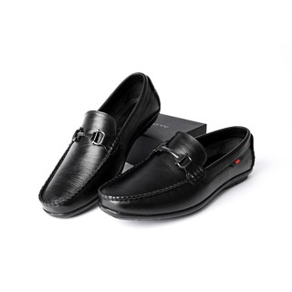 Giày Mọi Nam Da Bò Cao Cấp DL20-13D Đen