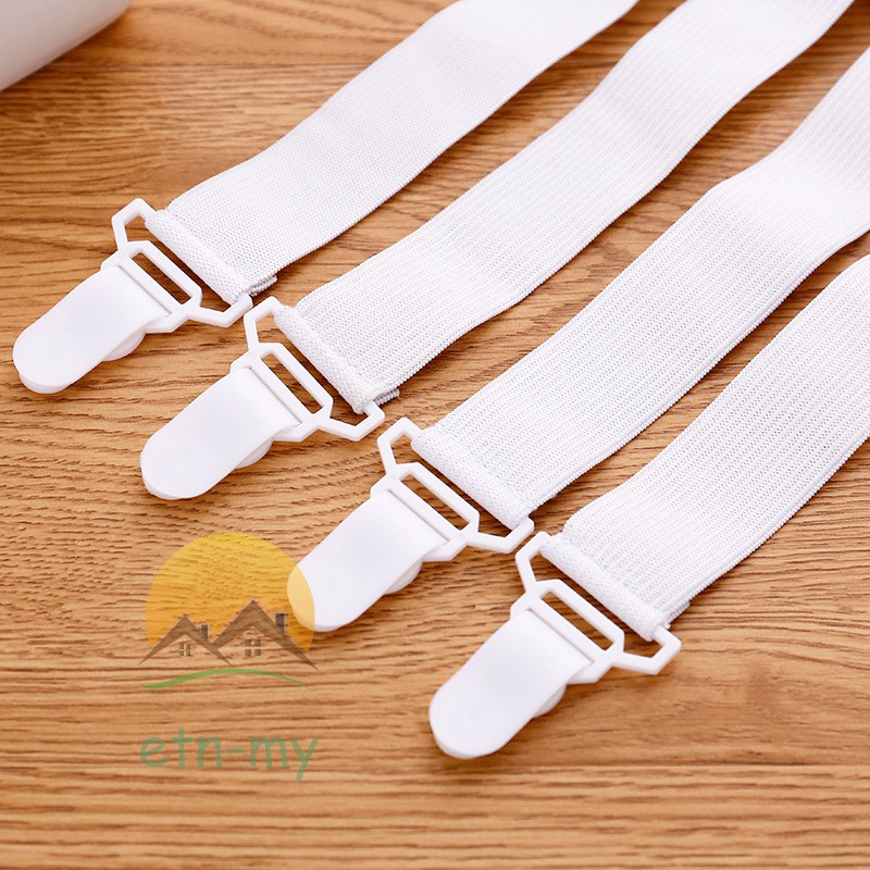 Set 4 Dây Đai Co Giãn Giữ Cố Định Ga Trải Giường Tiện Dụng