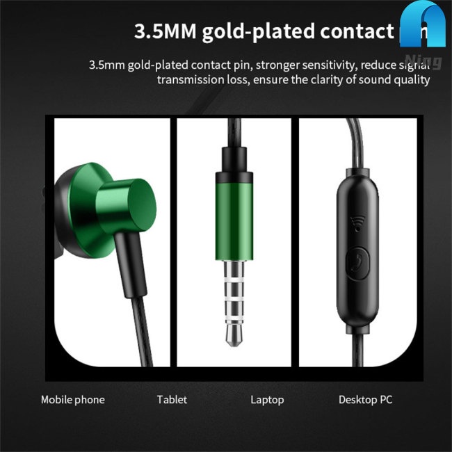 Tai Nghe Nhét Tai Ning A03 Có Micro Âm Thanh Stereo Sống Động