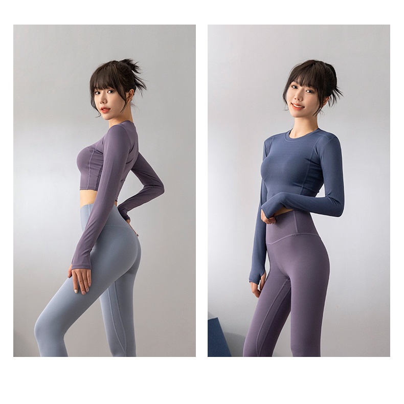 Bộ Áo Tay Dài Dài Thể Thao Tập Yoga Cho Nữ