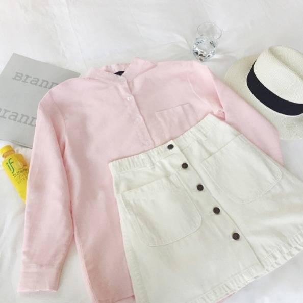 Chân Váy Denim Chữ A Lưng Cao Thời Trang Xuân Hè Hàn Quốc Mới Dành Cho Nữ