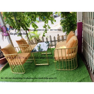 bộ sofa cafe sofa khung sắt