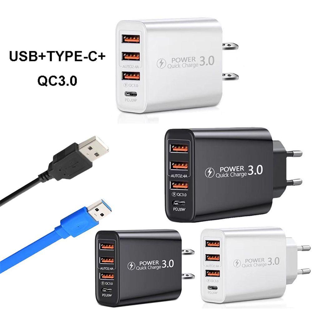 Củ Sạc Nhanh Cổng USB + TYPE-C + QC3.0