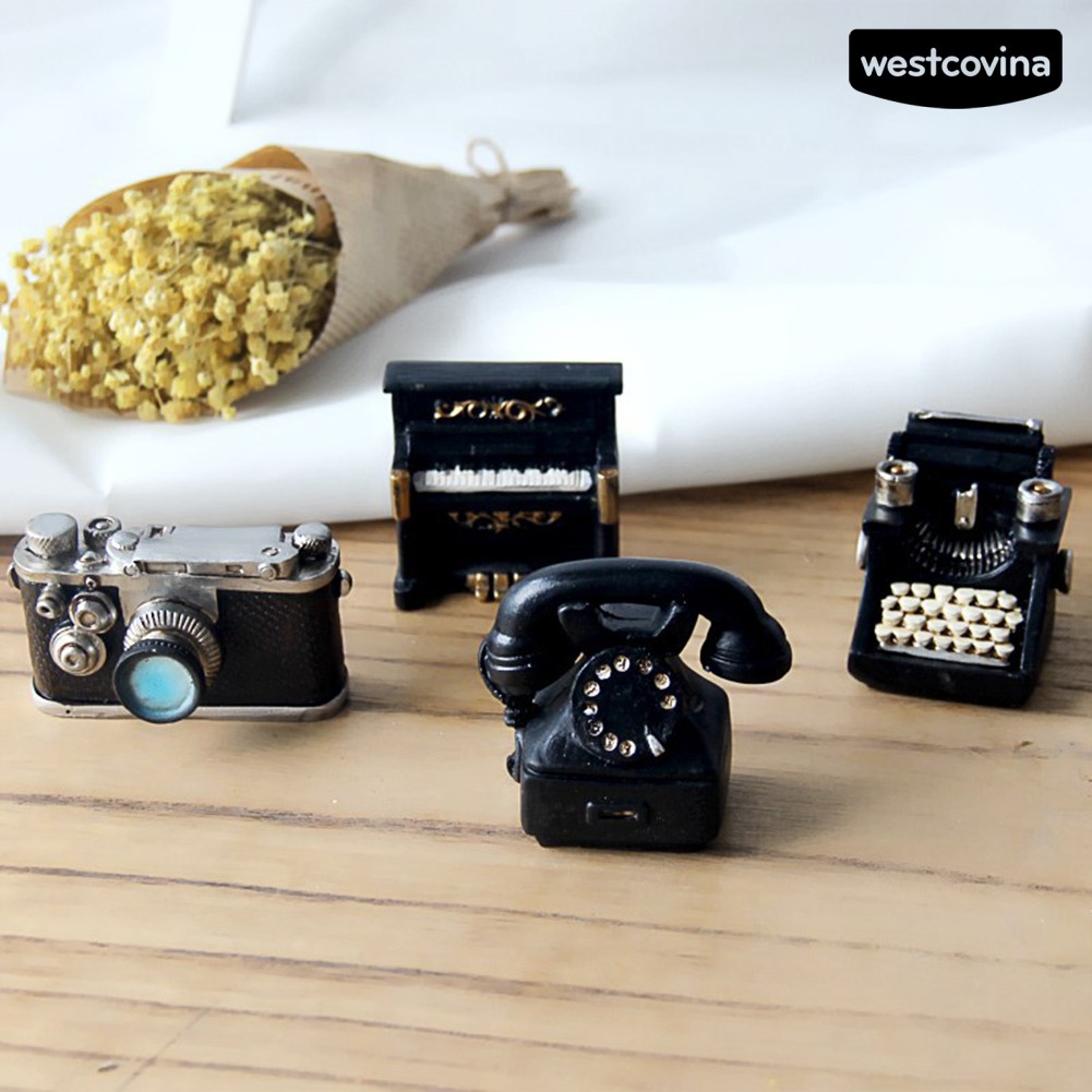 Mô Hình Máy Hát Đĩa Than Trang Trí Để Bàn