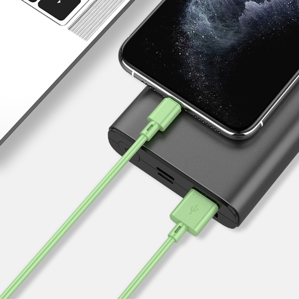 Dây cáp sạc nhanh kiêm truyền dữ liệu Micro USB Type C 2.4A bằng TPE silicone dẻo 1.5m tiện lợi