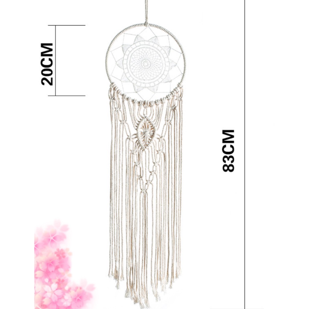 (Mẫu 11) Macrame Dreamcatcher Trang Trí , Lưới Bắt Giấc Mơ Xinh Xắn