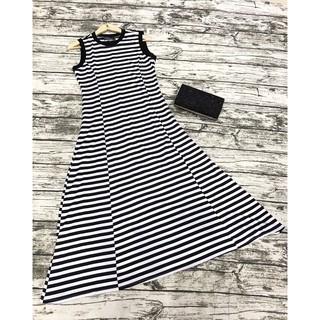 [TRỢ GIÁ] Đầm Maxi Thun Sọc Viền Bo, Đầm Maxi