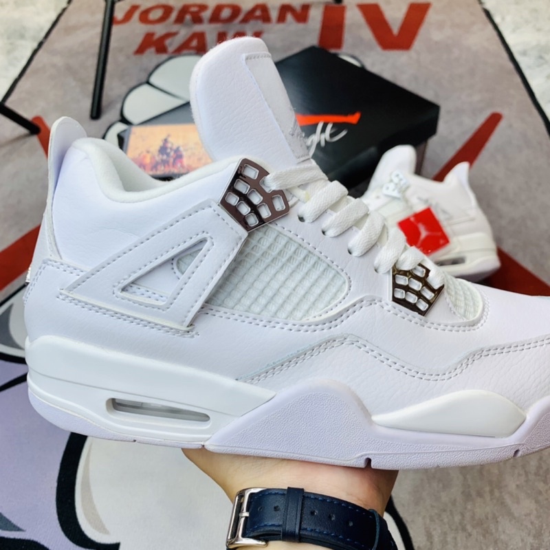 Giày thể thao sneaker cổ thấp Air Jordan 4 AJ4 Pure Money Hàng SC