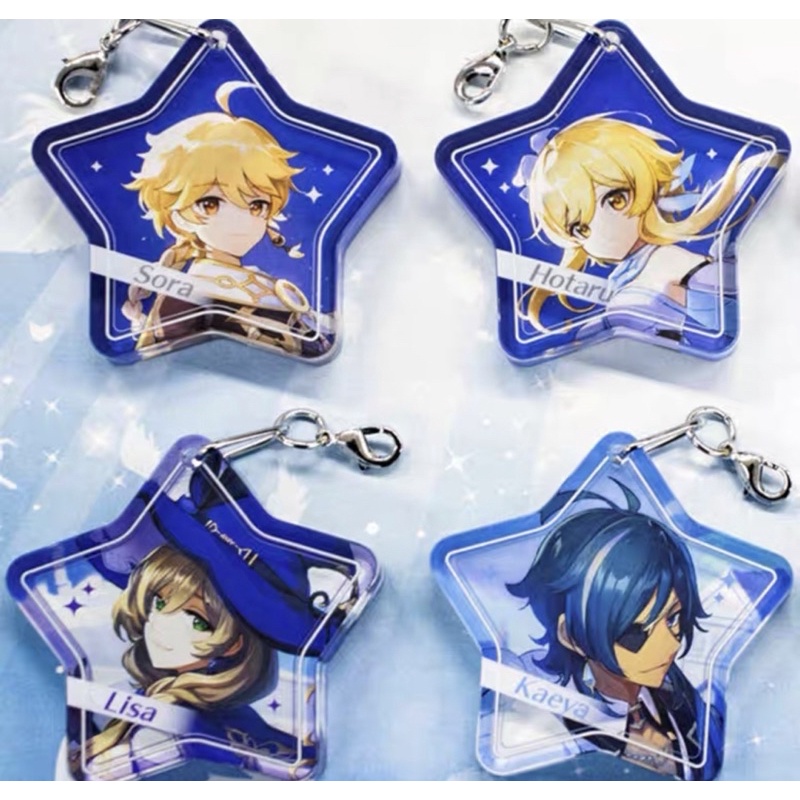 [có sẵn] móc khóa hình sao genshin impact official chính hãng bushiroad