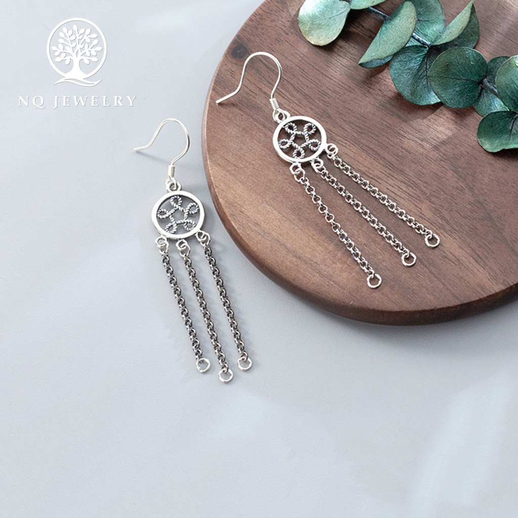 Charm bông tai dreamcatcher - NQ Jewelry