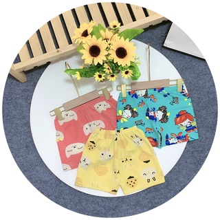 Set 5 10 Quần Đùi Cho Bé từ 6-16Kg, Vải Xuất Dư, Mịn Mát