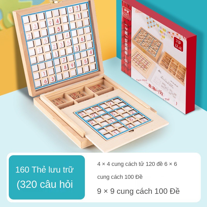 □Sudoku bảng toán học và tư duy logic rèn luyện đồ chơi giáo dục cho trẻ nhỏ dành sinh tiểu 3-10 tuổi