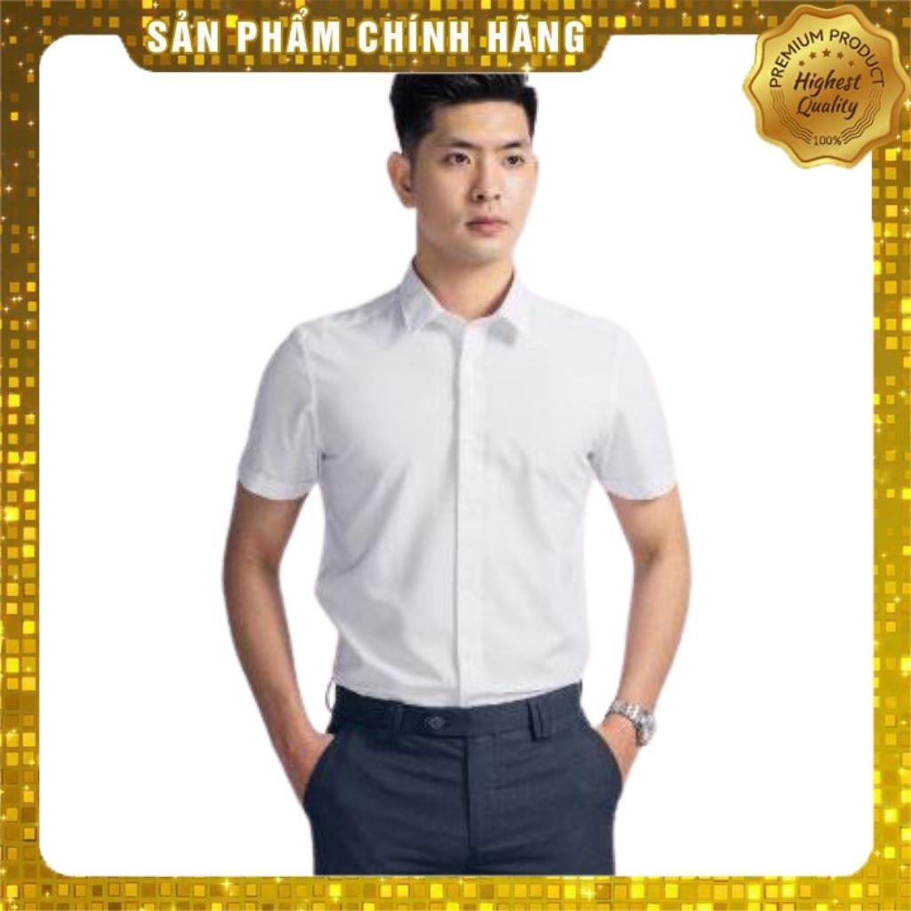 Áo sơ mi ARISTINO ngắn tay trắng tinh slim- ASS182s7