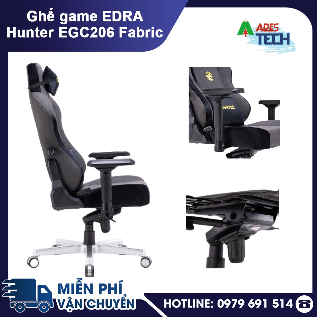Ghế chơi game EDRA Hunter EGC206 Fabric - HÀNG CHÍNH HÃNG NEW 2022 - Hành trình trở thành game thủ