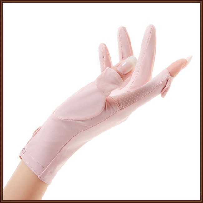Găng Tay Chống Nắng Bằng Lụa Lạnh Mỏng Thoáng Khí Thời Trang Mùa Hè Cho Nữ
