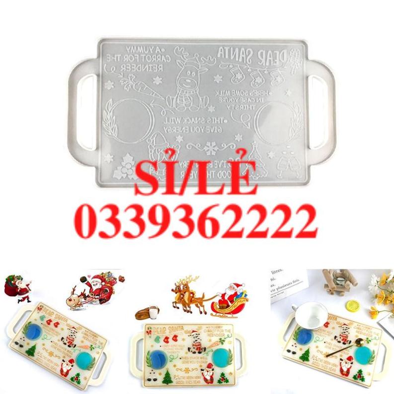 Silicone Christmas Coaster Resin Casting Mold Serving Board Tray Epoxy Mould DIY MM  HAIANHSHOP