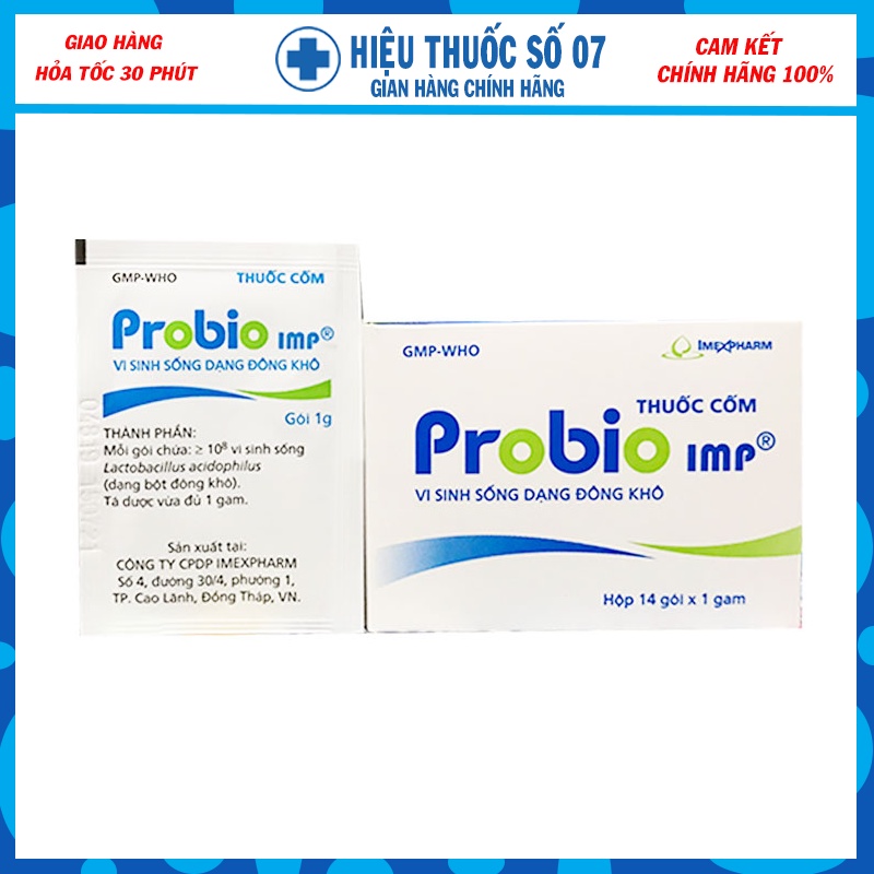Men vi sinh sống dạng đông khô Probio IMP tăng cường hệ vi sinh đường ruột , giảm đau bụng đầy hơi (Hộp 14 gói)