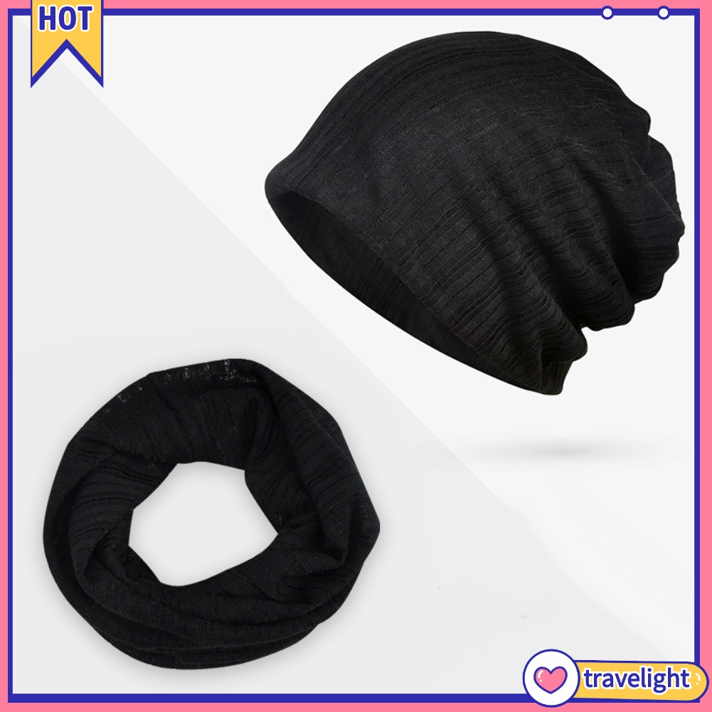 Mũ beanie kiêm khăn choàng cổ đa năng chống tia UV