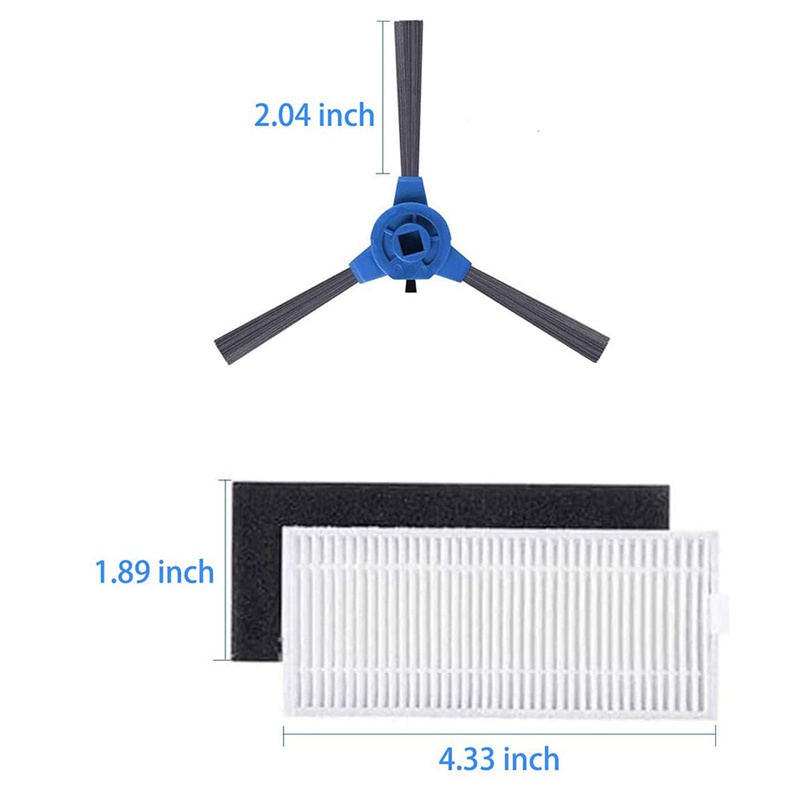 Chổi Chính Và Bên Thay Thế Cho Robot Hút Bụi Eufy Robovac 11S, 15C, 30, 30C, 35C