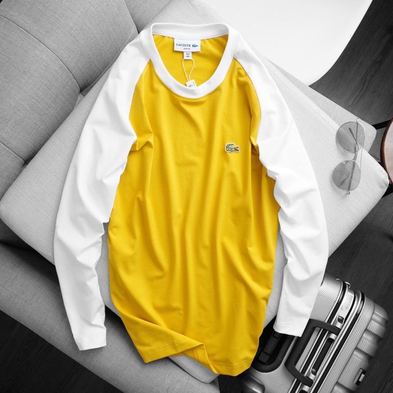 Áo thun tay dài nam nữ  la co ste raglan from unisex