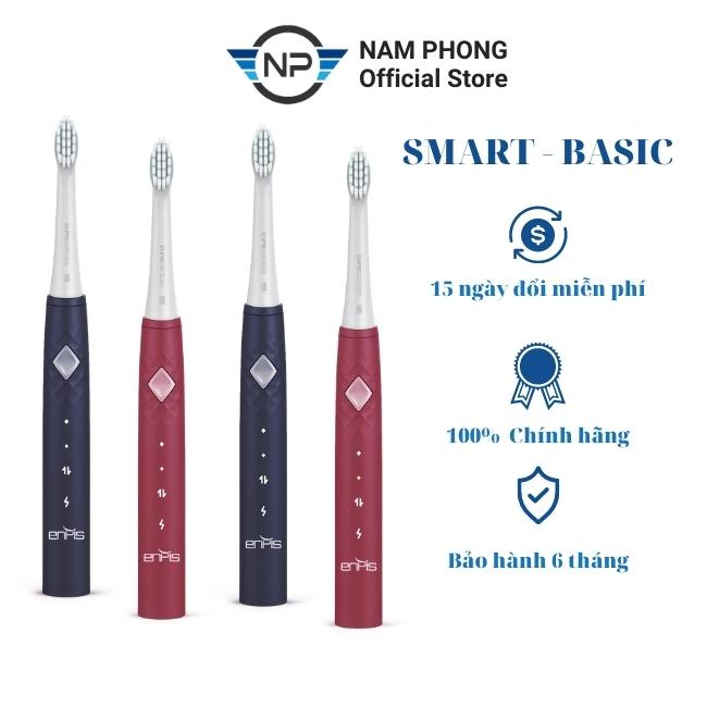 Bàn chải đánh răng điện SMART BASIC chính hãng ENPIS, lông mềm, IPX7, bảo hành 6 tháng, Sonic Pulse Toothbrush