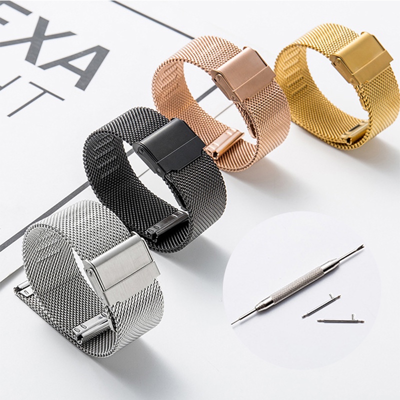 Dây Đeo Inox Milanese Cho Đồng Hồ Thông Minh Samsung Watch 4 12/14/16/18/20/22mm