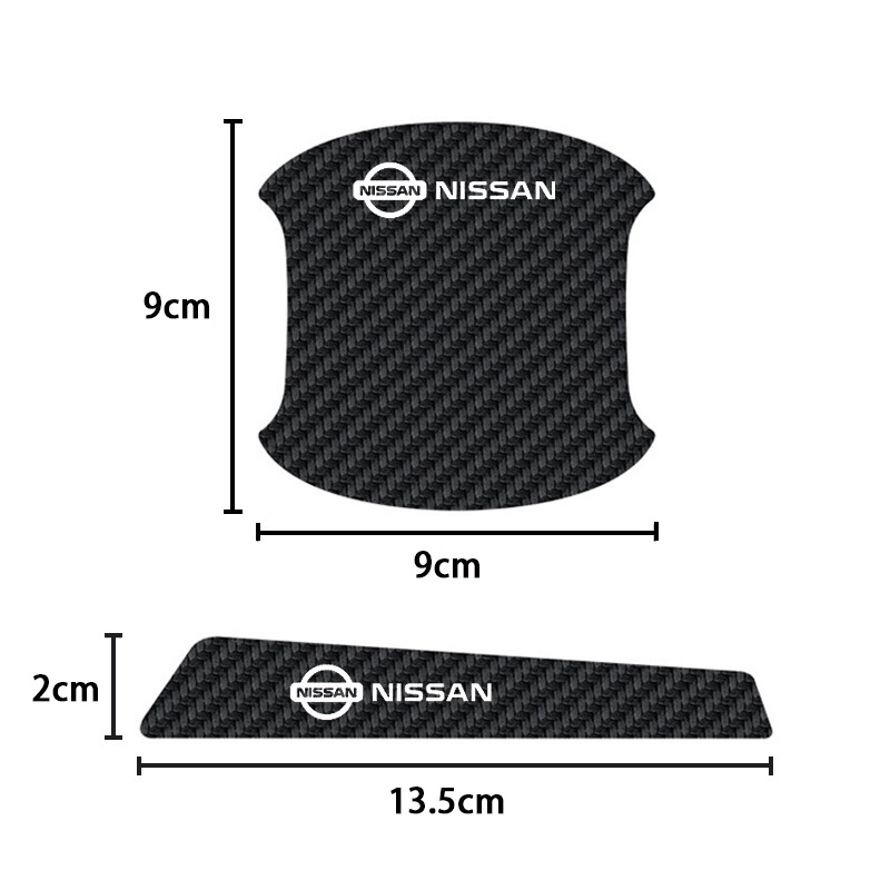 8 miếng dán sợi carbon bảo vệ cho tay cầm xe ô tô Toyota Dán Chống Trầy Cho Tay Cầm Cửa Xe Hơi Honda dán bảo vệ tay nắm cửa bằng sợi carbon
