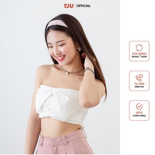 Áo Quây Tube Nơ, croptop nơ không dây dáng ngắn thiết kế T-Ju chất thô mềm, phong cách Hàn Quốc
