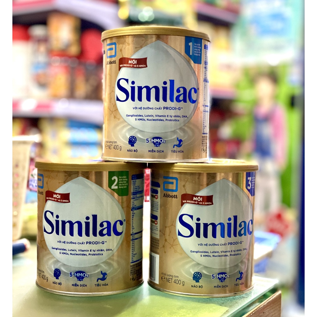Sữa bột SIMILAC HMO số 1 - 2 - 3 400G ( Mẫu Mới )