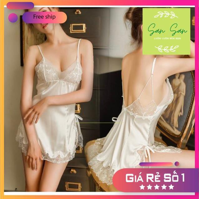 váy ngủ lụa satin cao cấp đầm ngủ sexy hot hit 2020 (sẵn sll)