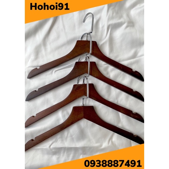 Móc áo gỗ nâu combo 10 cây