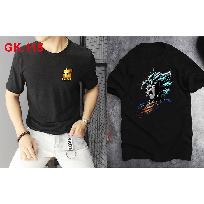 áo thun nam áo phông nam tay ngắn cổ tròn chất cotton co giản in dragonball 7 viên ngọc rồng
