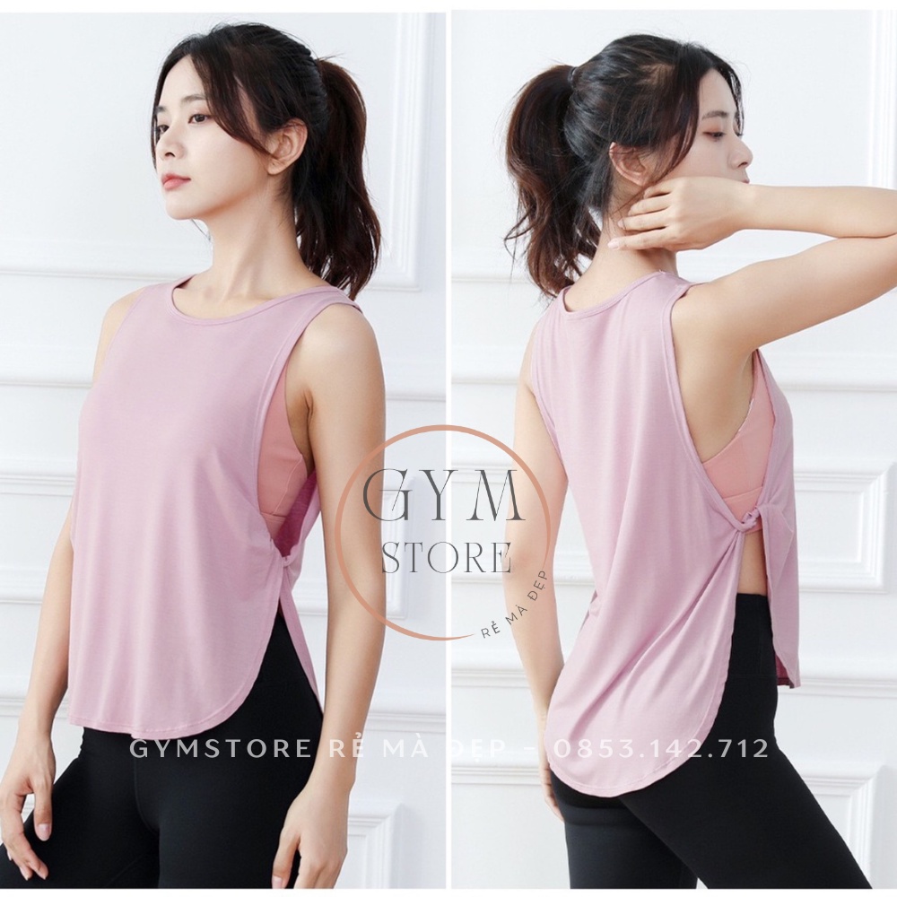 Áo Ba Lỗ TankTop Tập Gym Yoga Nữ Thun Cotton Co Giãn Thoáng Mát Thể Thao Đồ tập nữ Rẻ Đẹp 𝑮𝒀𝑴𝑺𝑻𝑶𝑹𝑬 041