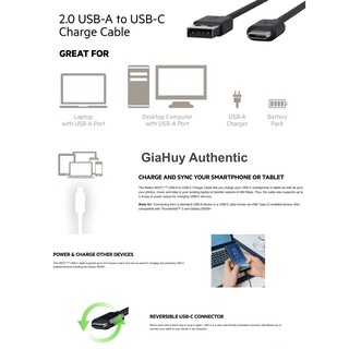 Cáp USB A to USB-C Belkin F2CU032bt06