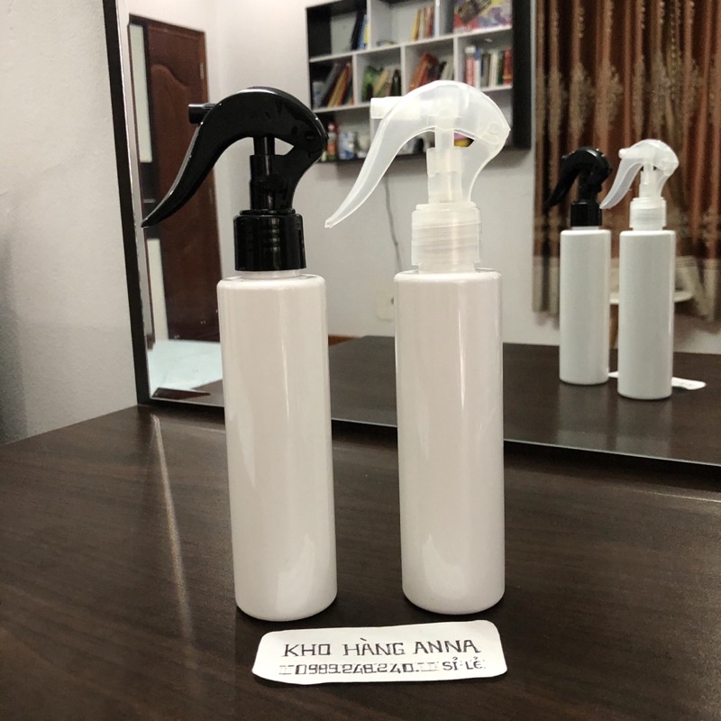 COMBO 10 Bình xịt nước phun sương 100ml/ 150ml/ 200ml- Chai nhựa Nâu/ trong suốt/  trắng đựng xịt khuẩn, xịt nước tưới
