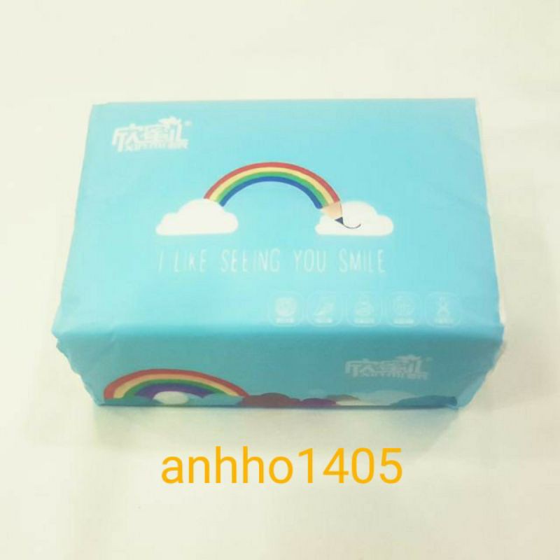 Combo 02 gói khăn giấy cầu vồng Xinmier siêu mịn
