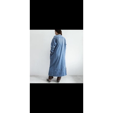 Áo váy sơ mi Lee lỗi lệch cúc