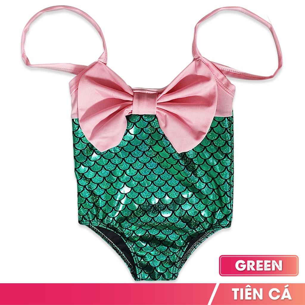 Bikini cho bé mẫu tiên cá cho bé gái 1-6 tuổi kèm nơ dễ thương