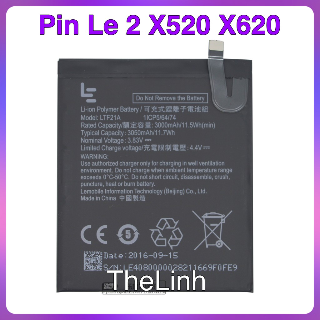 Pin Letv Le 2 x520 x620 - 3100mAh mã LTF21A