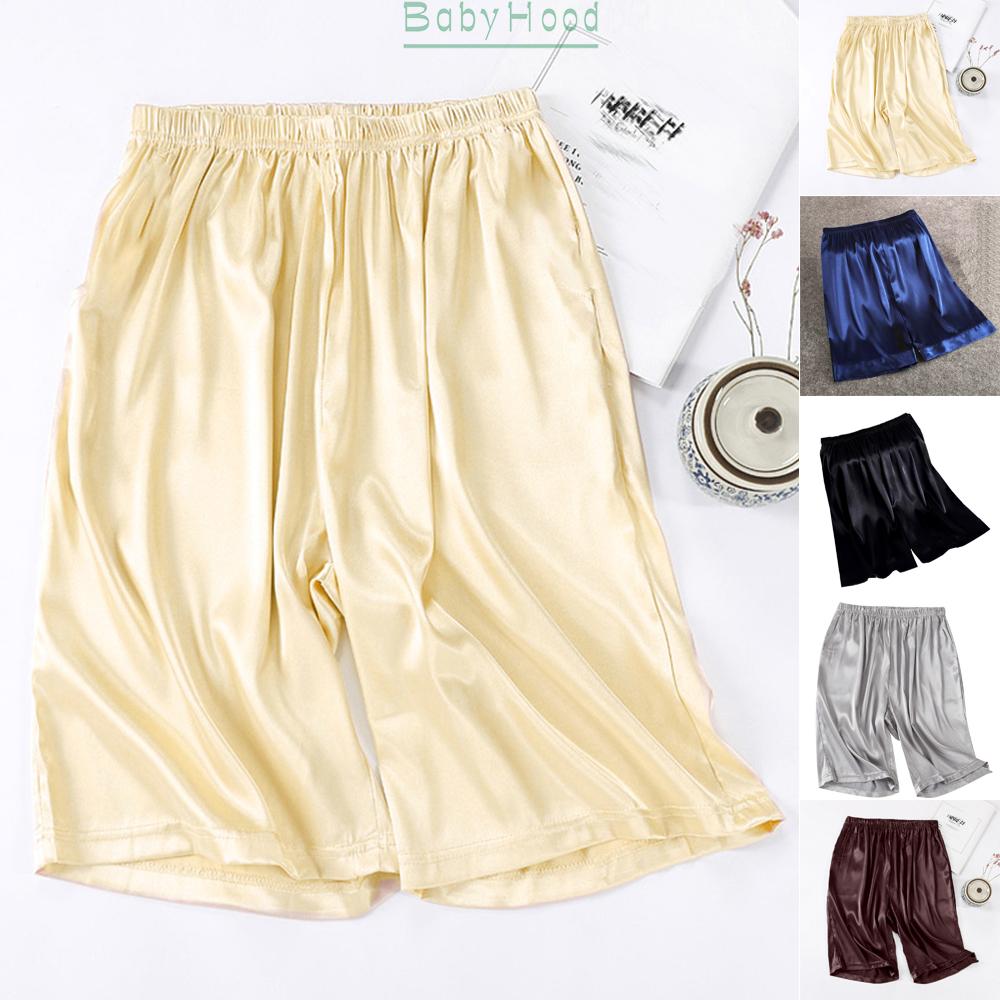 Quần ngắn vải lụa satin thoải mái cho nam