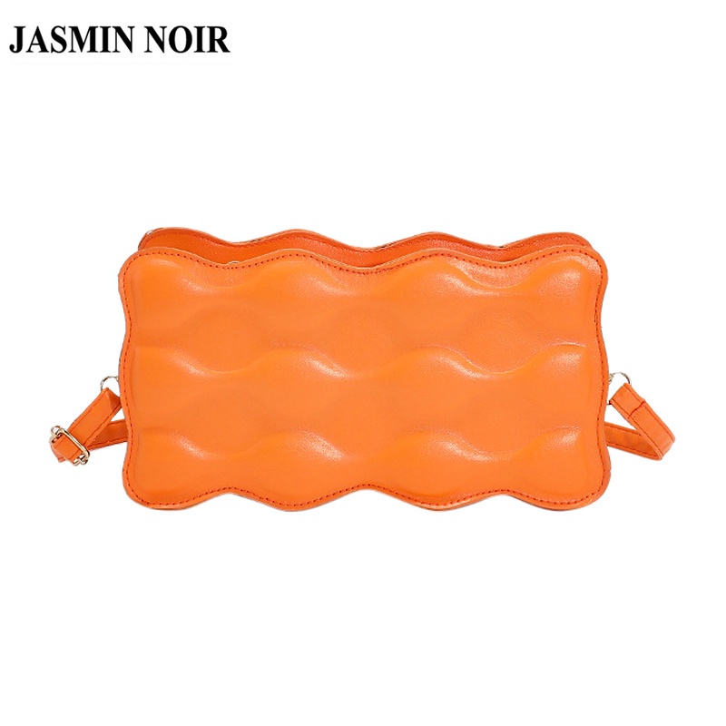 Túi đeo chéo JASMIN NOIR nắp gập họa tiết nổi thời trang cho nữ