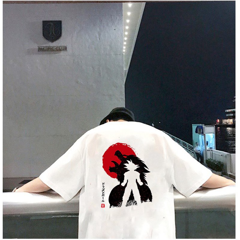 Áo thun unisex form rộng Goku phong cách Nhật Bản vải dày mịn 2020T2403