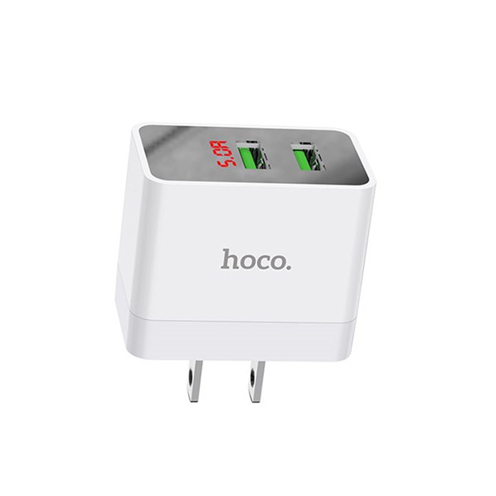 Cóc sạc nhanh 2 cổng usb Hoco DC28, nhựa ABS cao cấp