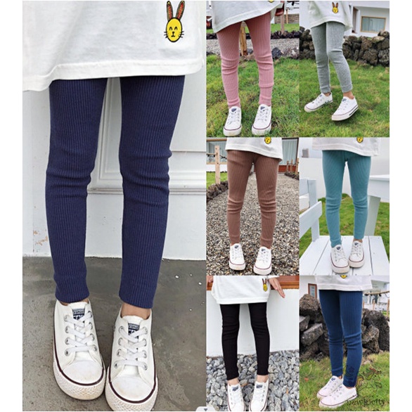 Quần Legging Lưng Thun Màu Sắc Cho Bé Gái