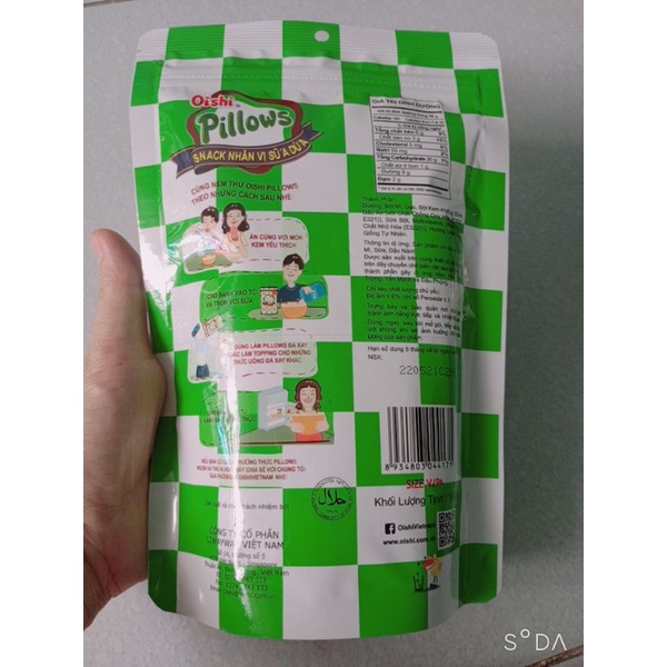 Bánh Snack Nhân Sữa Dừa Oishi Pillows (85g)