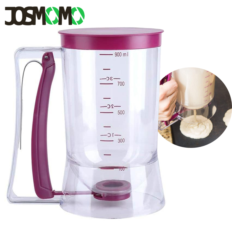 JOSMOMO 900ml Cupcake Pancakes Nướng bánh Waffles Máy phân phối bột đo Dụng cụ làm bánh cốc