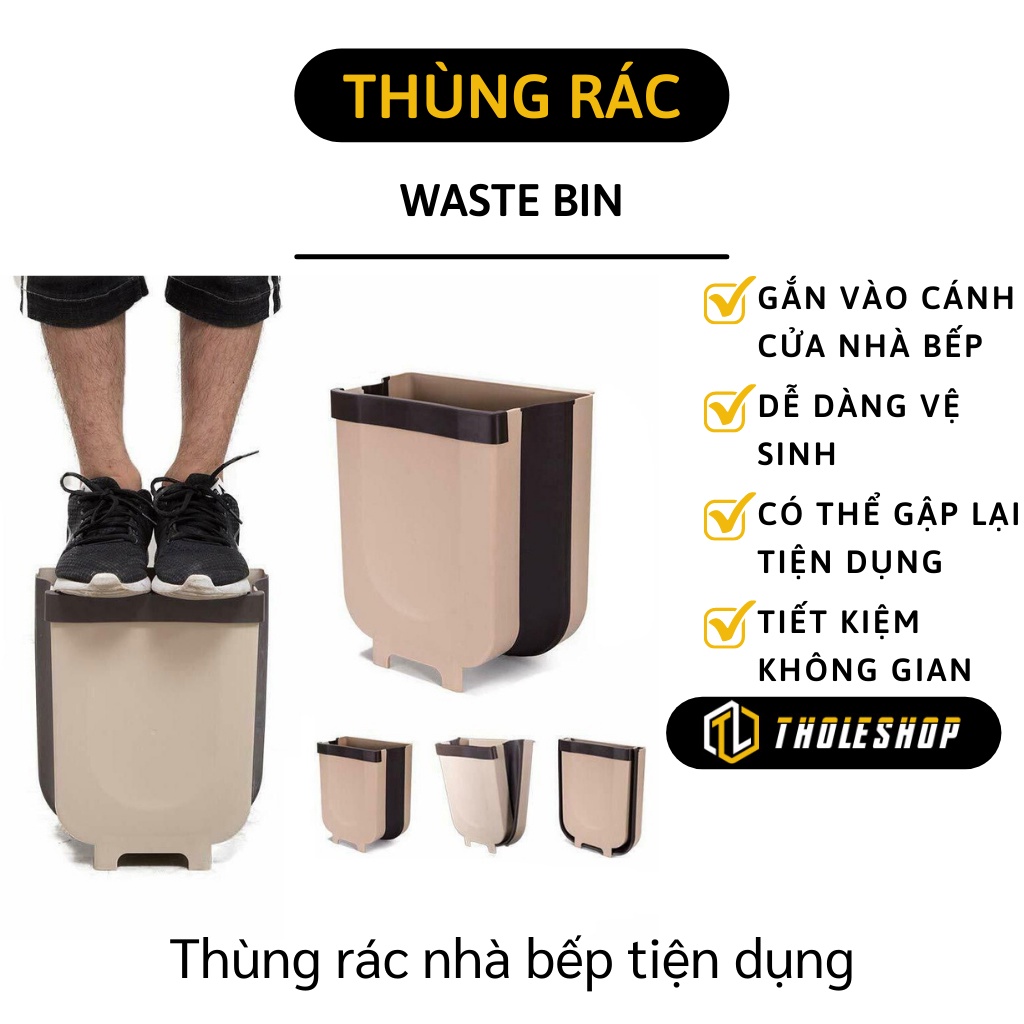 Thùng Rác Treo Nhà Bếp - Thùng Rác Gấp Gọn Treo Cánh Cửa Tủ Bếp, Xe Hơi Tiện Dụng 9184