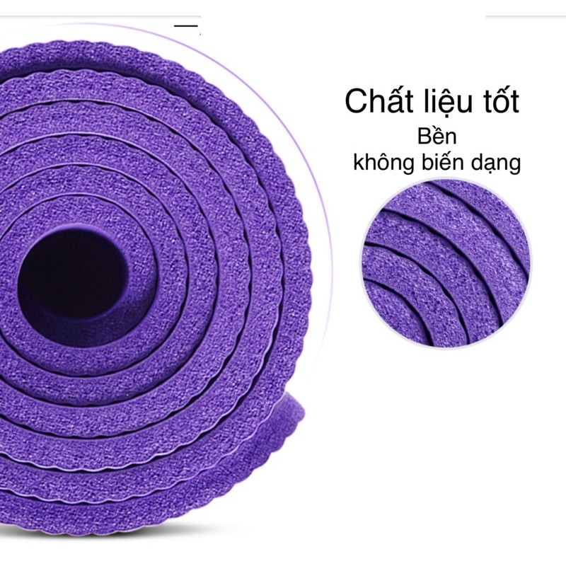 Thảm tập YOGA, tập gym màu sắc chống trơn trượt, độ bền cao (không gồm túi đựng)